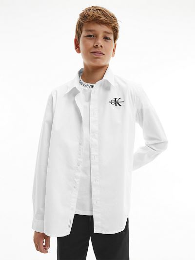 Calvin Klein Ruhák HU471414 | Calvin Klein Chest Logo Fiu Ing Világos Fehér